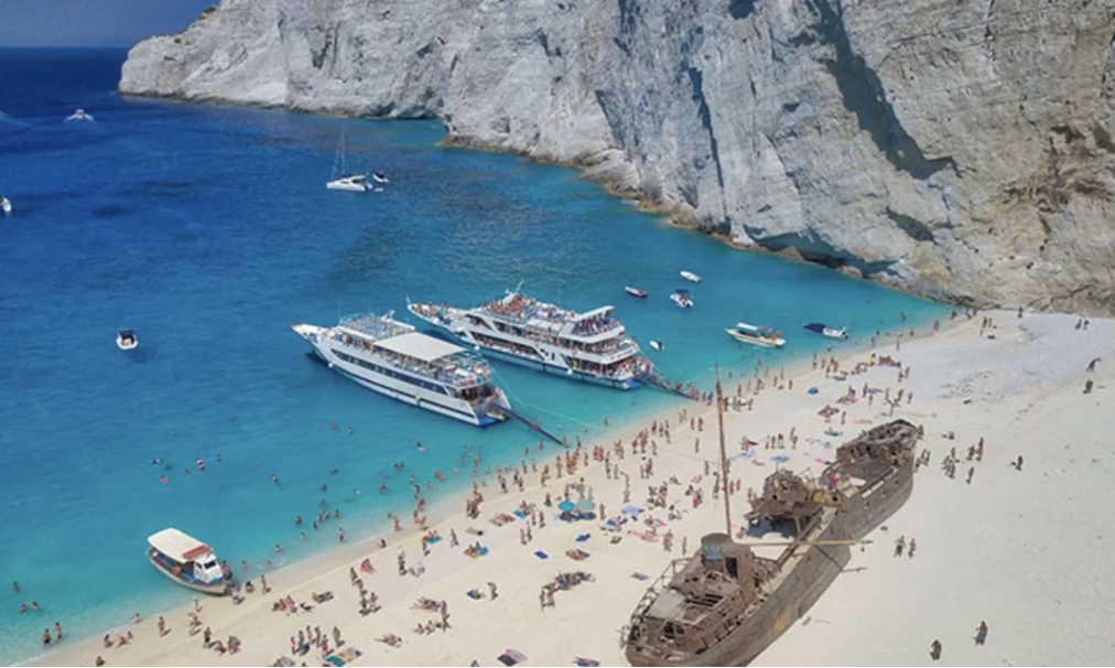 Iconic beach in Greece