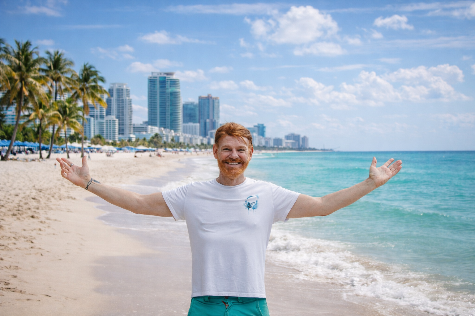 Lipe em Miami Beach, na Flórida