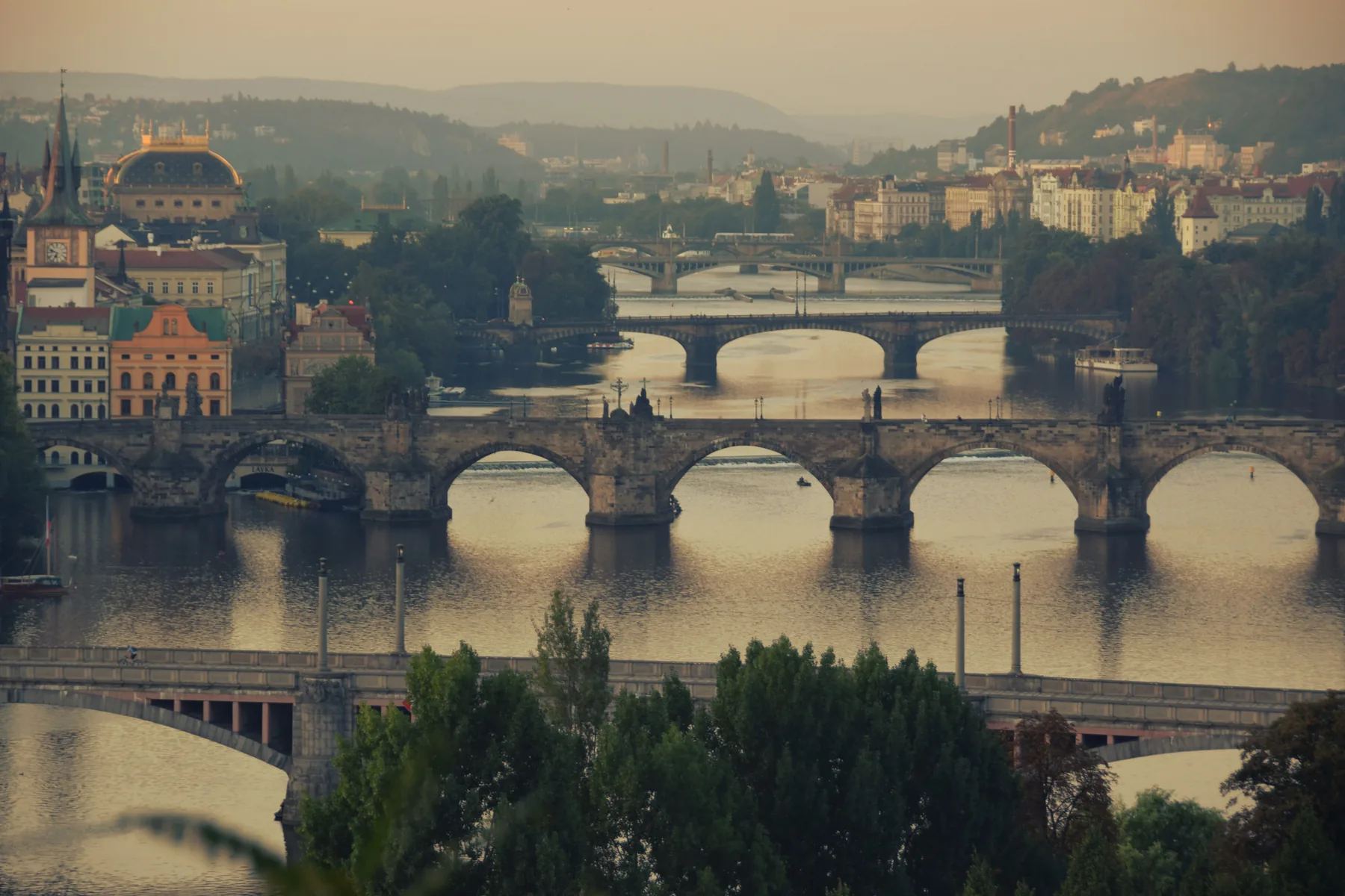 Praga ao entardecer