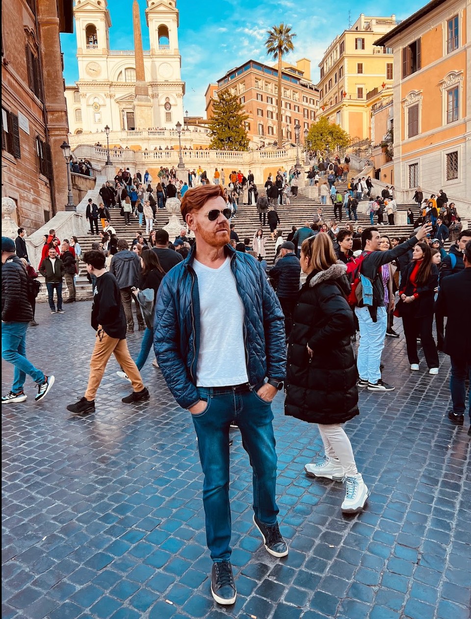 Lipe Camanzano en Piazza di Spagna, Roma