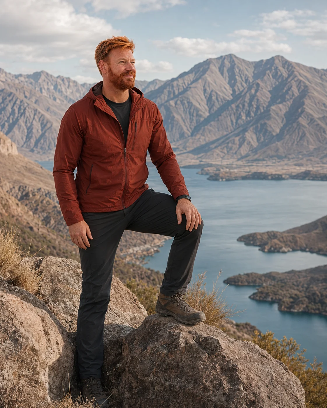 Lipe ante el paisaje andino en los alrededores de Mendoza