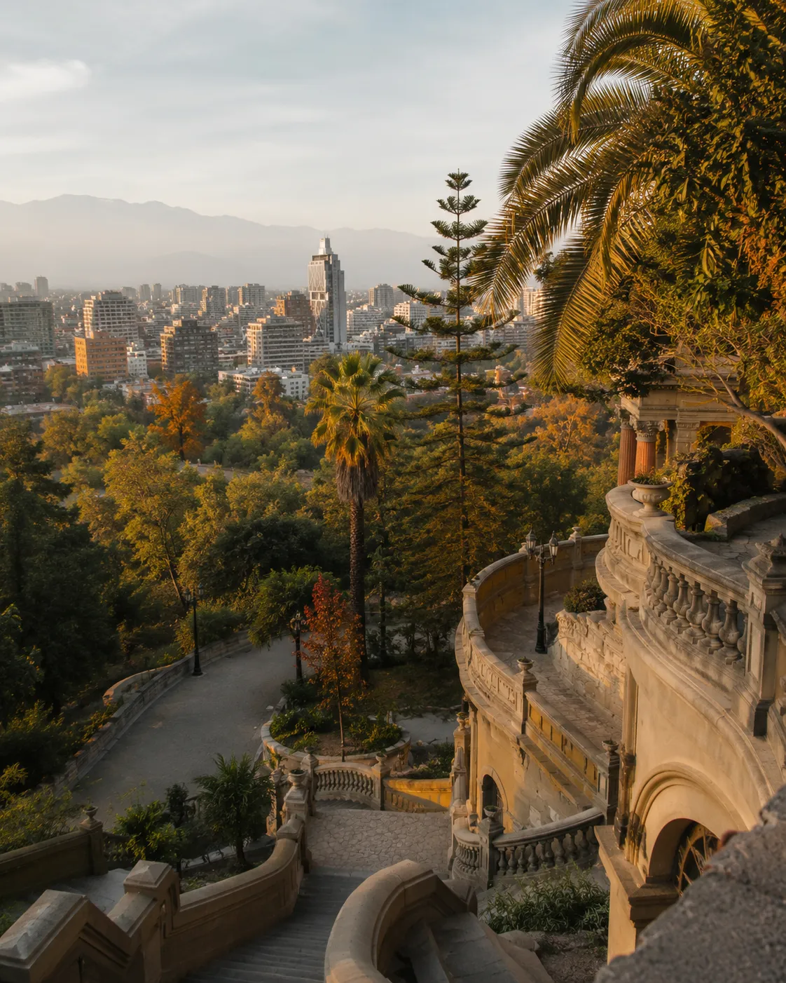 Cerro Santa Lucía y Santiago