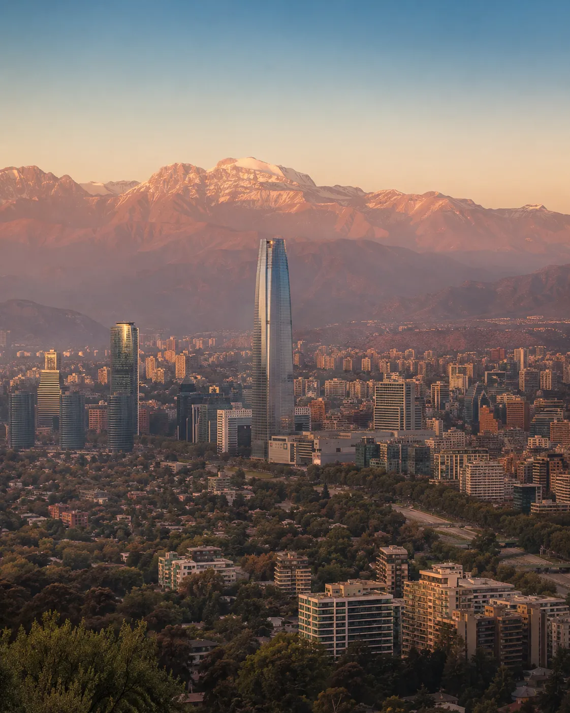 Santiago y la Cordillera de los Andes
